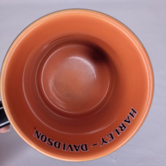 Vintage Harley Davidson Mug Eagle 3D Black, Orange 2002 - Picture 5 of 7